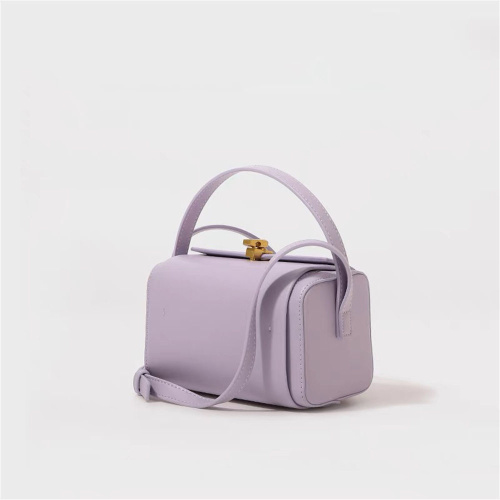 Dreamy Lilac Ladies' Genuine Leather Pillow Tote Bag