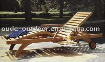 leisure garden furniture beach chair pool wooden lounge chair