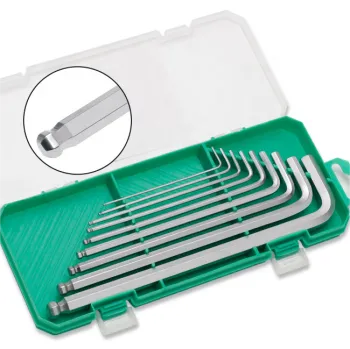 9pcs Middle Length Ball Head L Type Allen Key Hex Key Wrench Set for CRV