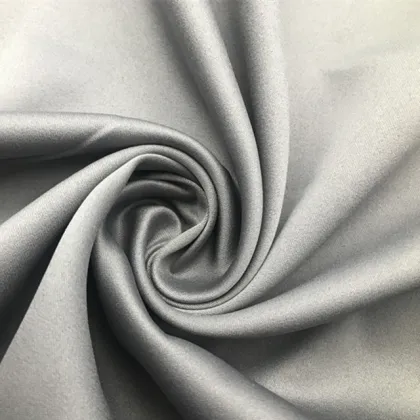Smooth Grey Satin fabric