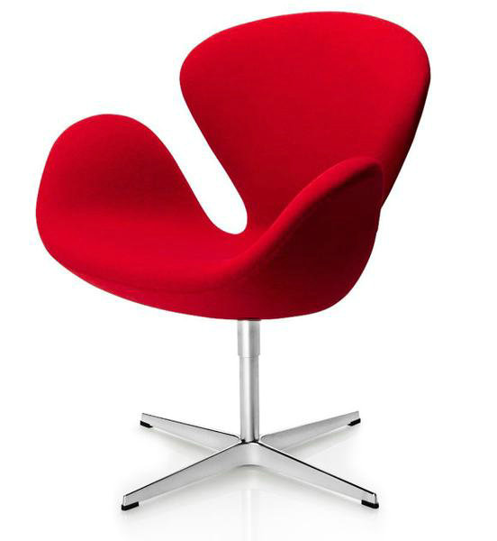 Tela moderna de mediados del siglo Swan Chair