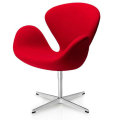 Moderner Mid-Century Stoff Swan Chair