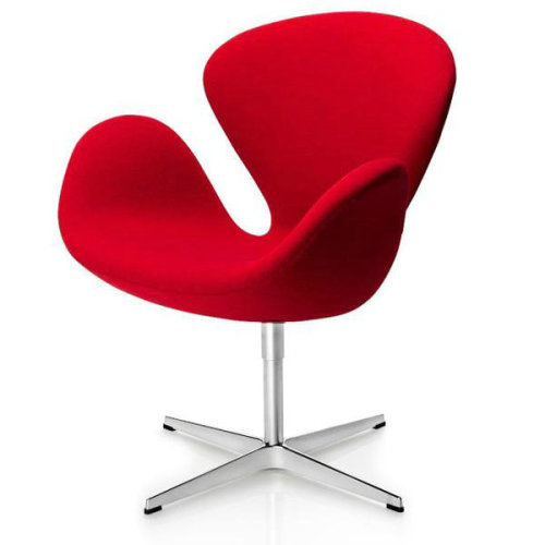 Moderner Mid-Century Stoff Swan Chair