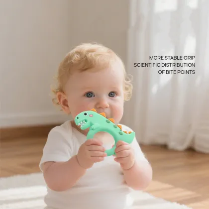 Dinosaur Silicone Teething Toys for Little Explorers