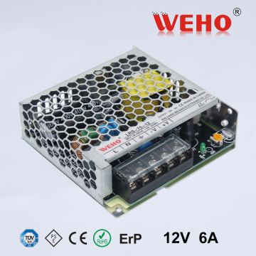 WEHO high efficiency ultra thin LRS-75-12 slim power supply 75w 12v 6.25a led power supply
