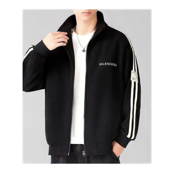 High-Quality Plus Size Men's Winter Jacket with Zipper, Embroidered Logo, and Streetwear Design: Customizable Options Available