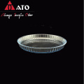 ATO Clear Borosilicate Round Food Assiette pour une collation