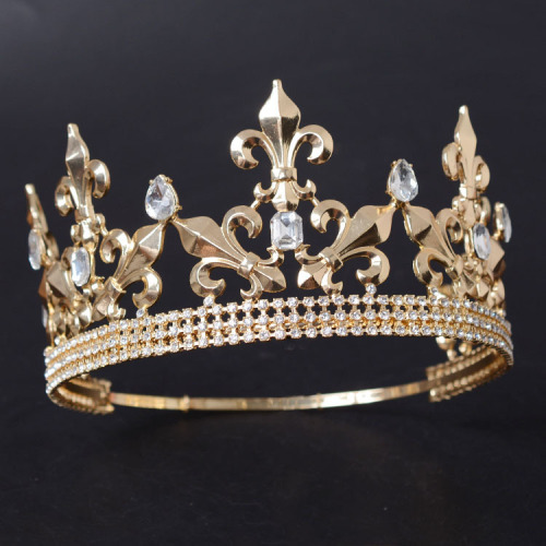 Bunga Logam Emas-de-luce Pageant Tiaras