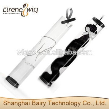 Plastic packaging tube for hair extensions, hair extensions packaging tube Virgin Hair Tube