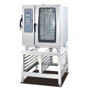 Professional Stainless Steel Touchscreen Digital Electric Combi Steamer Oven for Commercial Baking