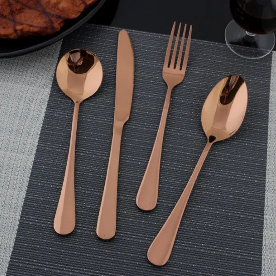 Gold Plated Stainless Steel Flatware Set Wholesale