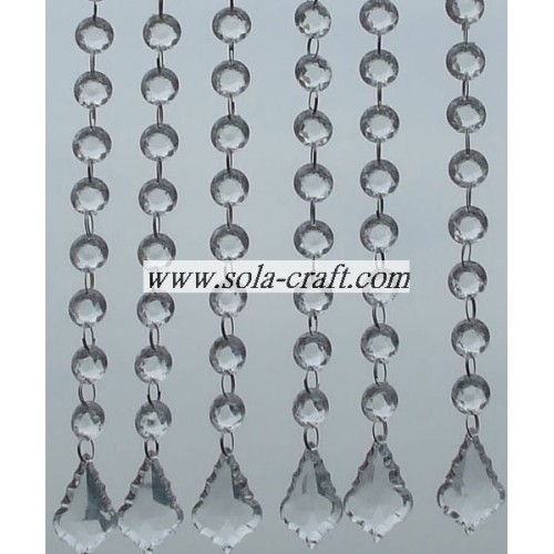 Wholesale Crystal Round Faceted Wedding Beaded Curtain