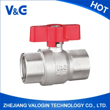 Butterfly Handle Nickel Plated Brass Ball Valve