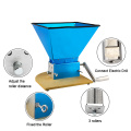 Stainless Steel 3 Rollers Barley Malt Mill Crusher Grain Mill Portable Grinder with Wooden Base Home Beer brewing Top Quality