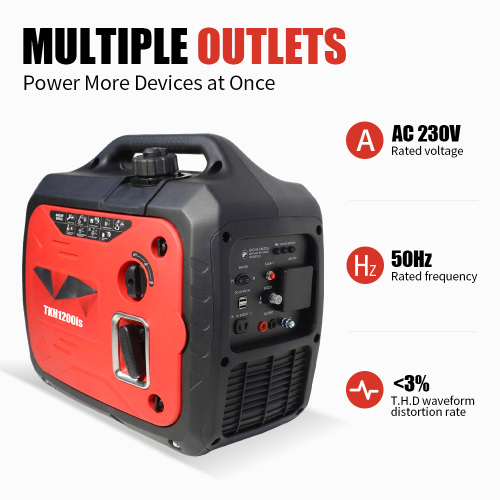 Generador de gasolina inversor silencioso portátil de 1kw