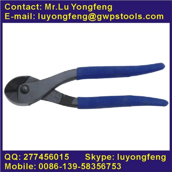 Wire cutter with 2-color dipped handle cover
