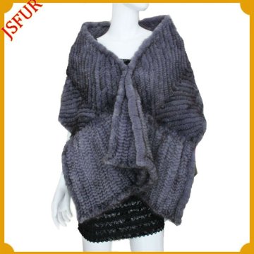 Wholesale hot sale women knitted mink fur scarf