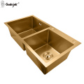 Goldene Top Quaility Double Bowl Waschbecken