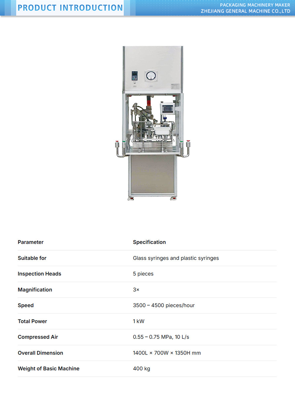 Prefill Syringe Filling Stoppering Equipment X