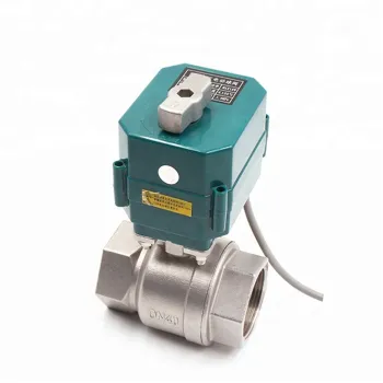 Electric Stainless Steel Ball gas solenoid Motorized Valve with Manual NPT BSP Water Valve