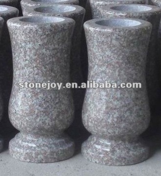 Pink Granite Vases for cemetery