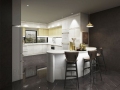 Moderner Stil hochglänzender weißer Küchenschrank
