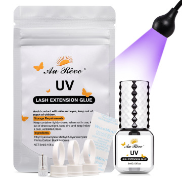 UV Beauty Glue for Eyelashes - Fast Drying, Low Sensitivity, Crystal Clear