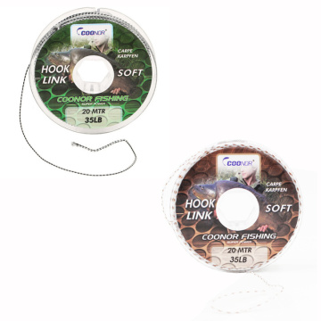 Balanzze 15IB 25IB 35IB Carp Fishing Line Soft Hook Link Braid for Hair Rig Tackle