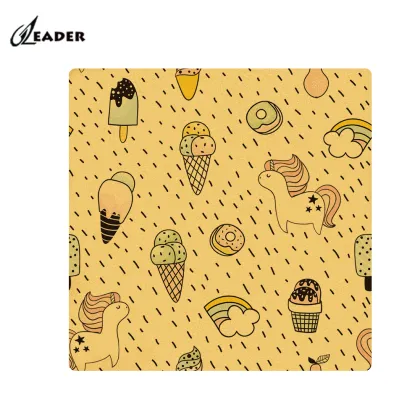 Children Cork Yoga Mat with 24 Illustrated Poses