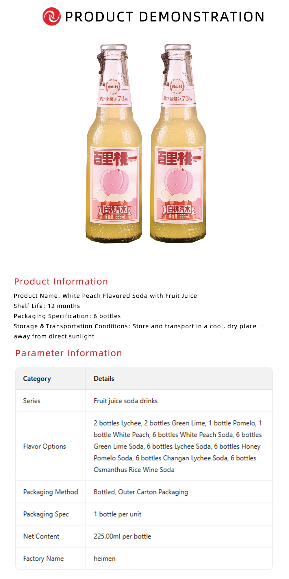 High Juice Content White Peach Soda X