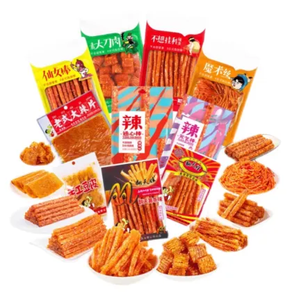 Viral Sensation Spicy Gluten Snack Set – Magic Silk Latiao + Latiao Sticks + Da Dao Rou – Irresistibly Addictive, Taste of Child