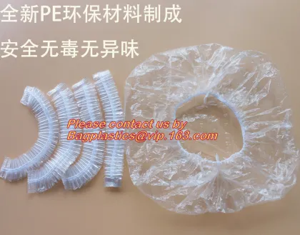 Elastic caps, EAR WATER CAP, Shower caps, Hair Salon Disposable, Clear Spa CAP, Home Shower Bathing Elastic Cap