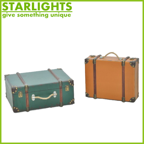 Wholesale good quality cheap decorative vintage wooden suitcase