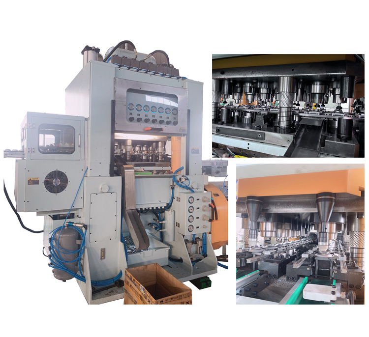 Aerosol can cone metal can lid making machine