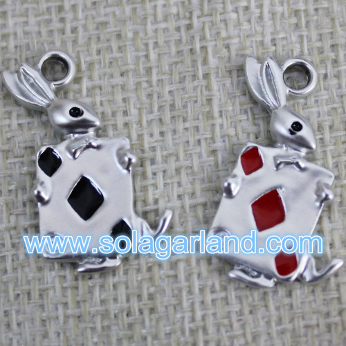 15*26MM Playing Card Metal Pendants Oil Driping Pendants For Necklace Decor