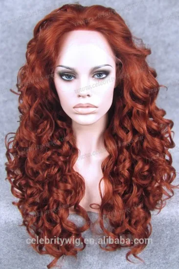 Wholesale long hair Chic Fashion wavy beautiful Wig synthetic lace front wig