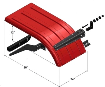 High Quality Heavy Duty Semi Truck Poly Half Fender Plastic Mud Guard