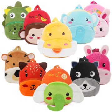 Factory Wholesale Baby Cartoon Plush Backpacks - Children's Plush Animal School Bags as Gifts