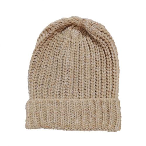 Sand knitted boy's beanie