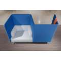 Modern High Back Two-Seater Fabric Office Booth Seating Custom Workstations with Privacy Sofa Style