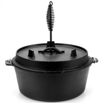Discount Price Iron Dutch Oven Outdoor Pot Cooking Baking Camping Cookware Set