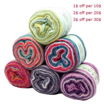 Colorful Lamb Wool Cashmere Skein Melange Fancy Knitting Crochet Cotton Blended Merino Yarn Soft Smooth Thread For Baby Scarf