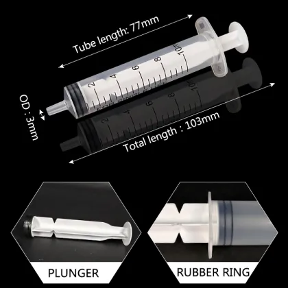 Custom Modern Style Screw Syringe for Insulin Injection: Musashi Air 500ml and 1ml Nipro Lip Gloss Luer Slip Syringes