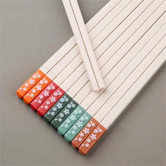 Innovative Ag+ Antibacterial Alloy Chopsticks - Cute 5-Piece Fiberglass Set for Home, Hotel, Restaurant