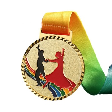 Customized Metal Sports Medal with Ribbon for Dance Competitions (Latin Dance and Ballet)