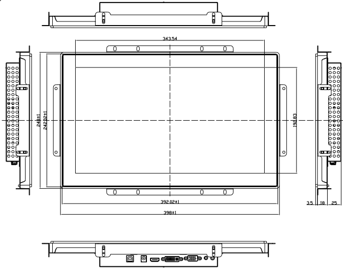 Cina Monitor touchscreen a cornice aperta GreenTouch da 15,6 Produttori