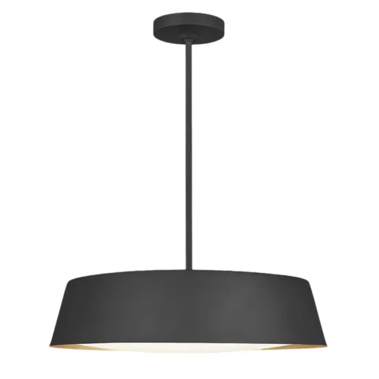 Black and Glass 1-Light Modern Chandelier Designer Pendant Lighting for Living Room
