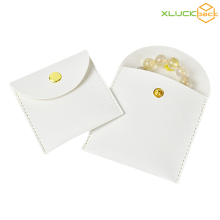 Leather Snap Jewelry Bag for Rings and Necklaces