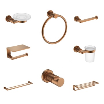 Ensemble de quincaillerie de salle de bain en laiton en laiton en laiton en laiton: Robe, rail à serviette, support de papier toilette