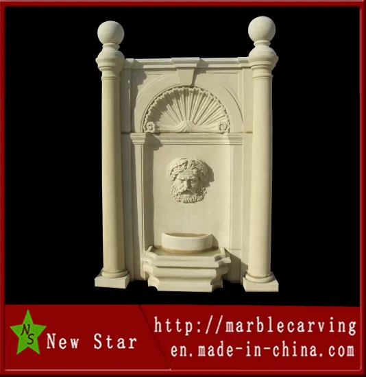 Marble Stone Carving Wall Fountain for Decoration (NS-W002)
